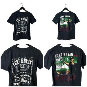 2015 Luke Bryan Kick Dust Up Tour T Shirt Artist Graphic Tee M
